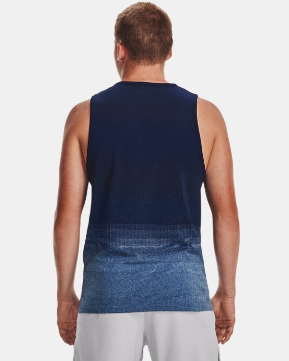 Men's UA Seamless Lux Tank in Blue image number 1